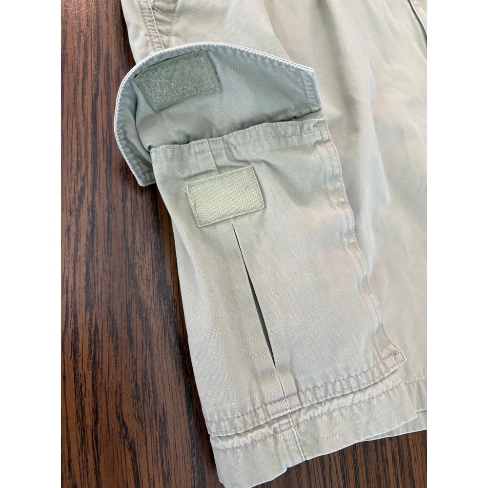VanHeusen Men Cargo Shorts Size 38 Khaki Tan Cotton Elastic Waist Utility Pocket - Picture 5 of 13